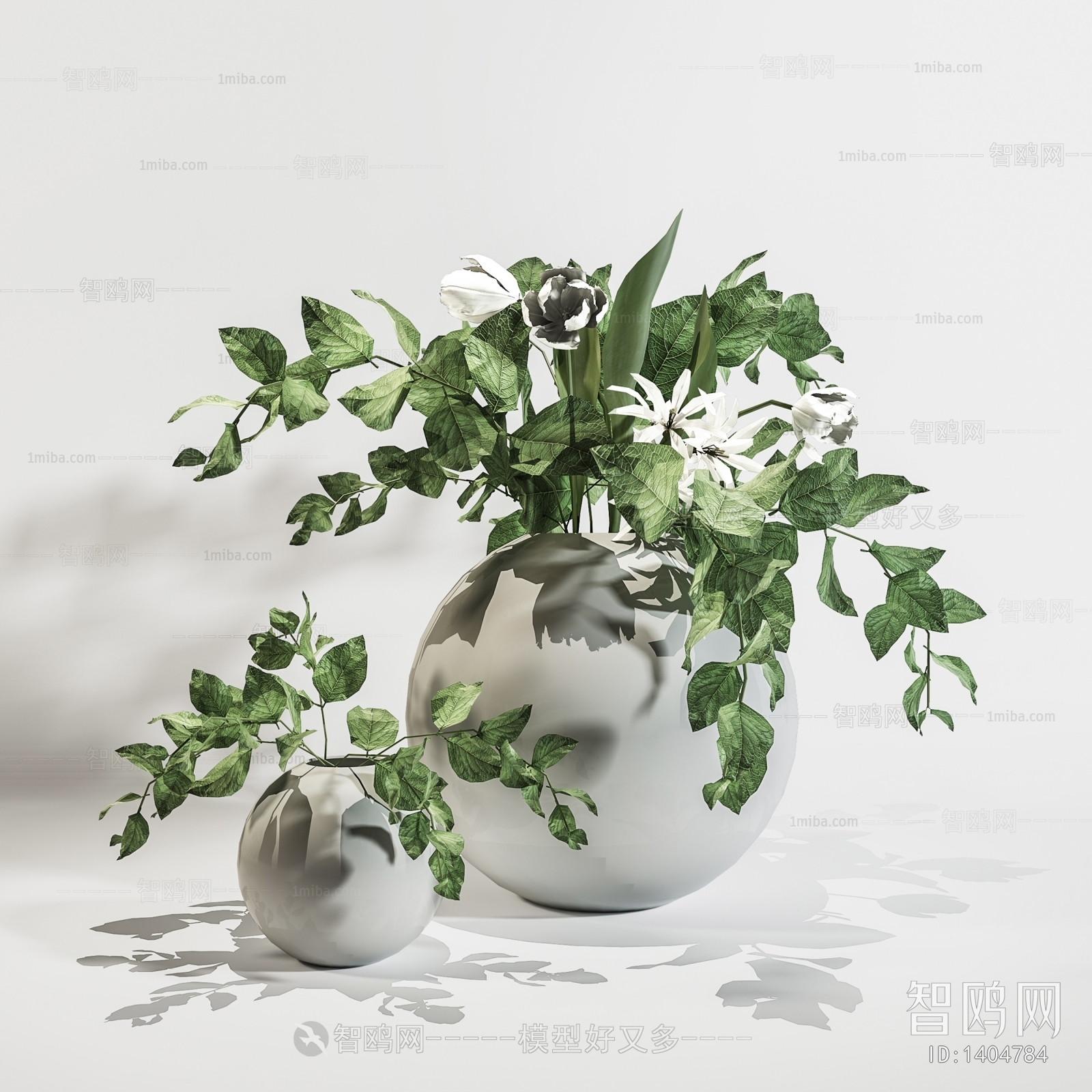 Modern Potted Green Plant