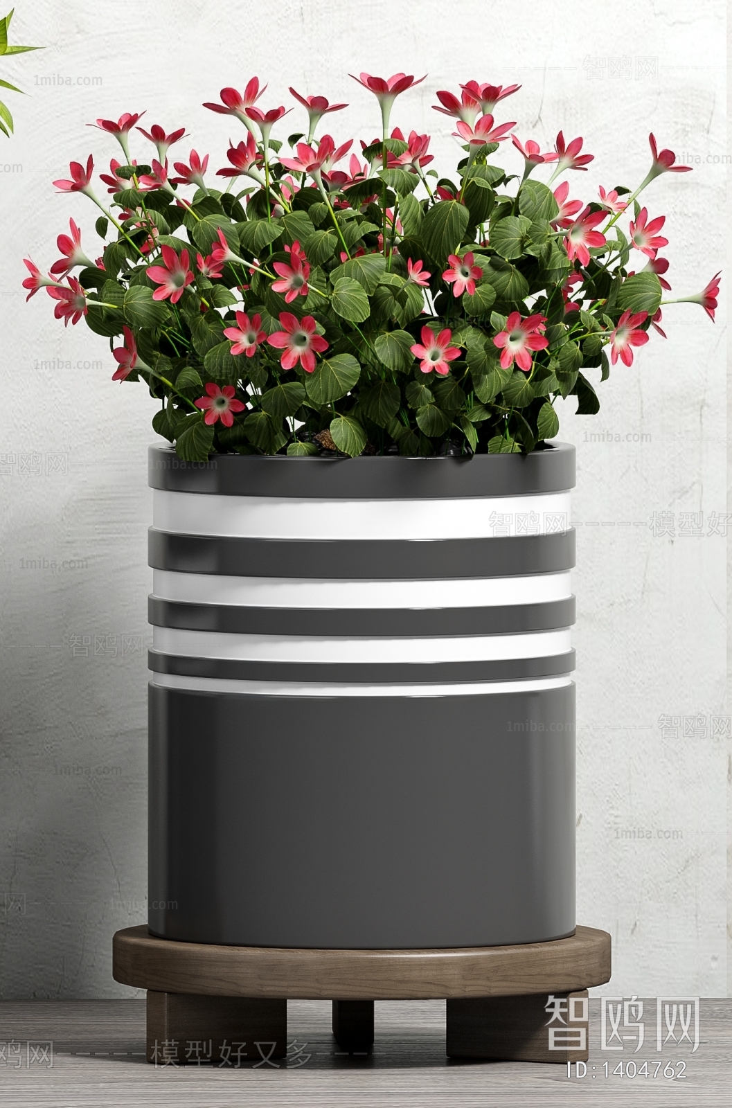 Modern Potted Green Plant