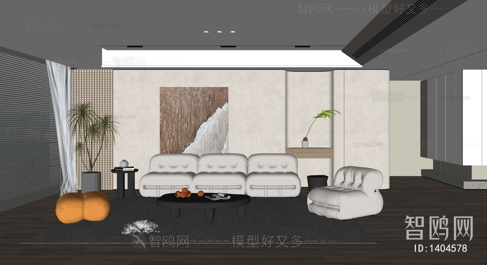 Wabi-sabi Style A Living Room