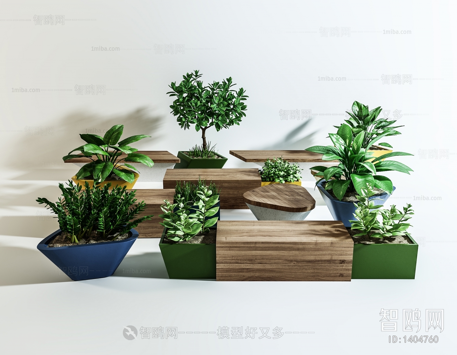 Modern Potted Green Plant