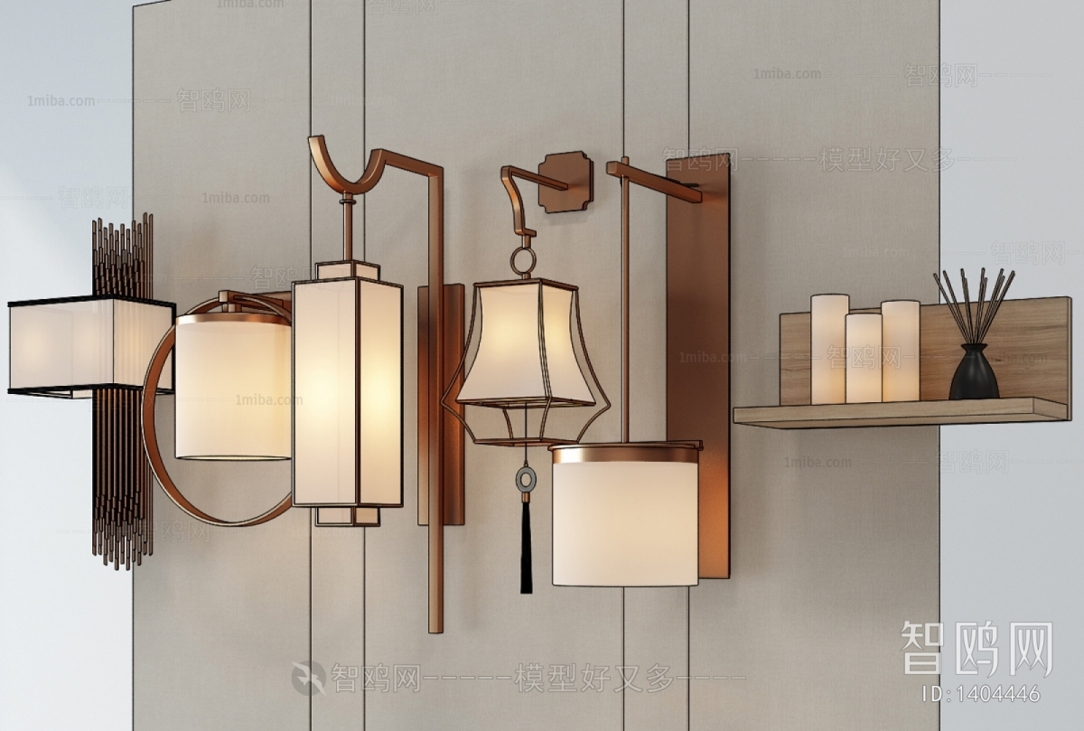 New Chinese Style Wall Lamp