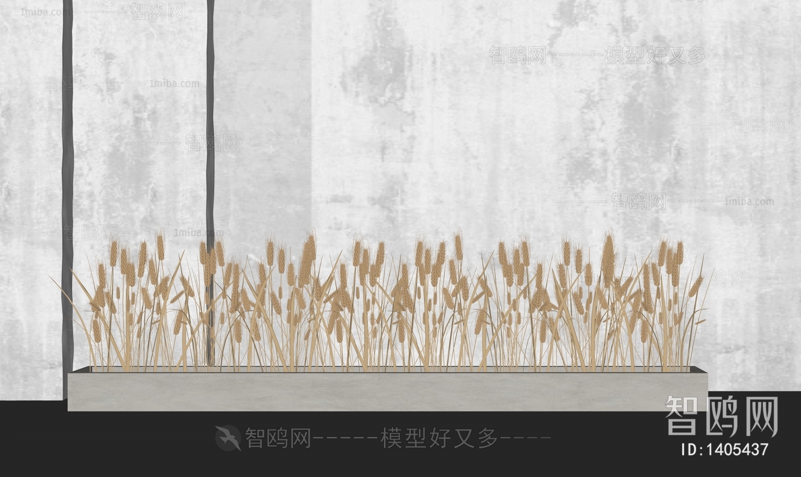 现代麦穗盆栽