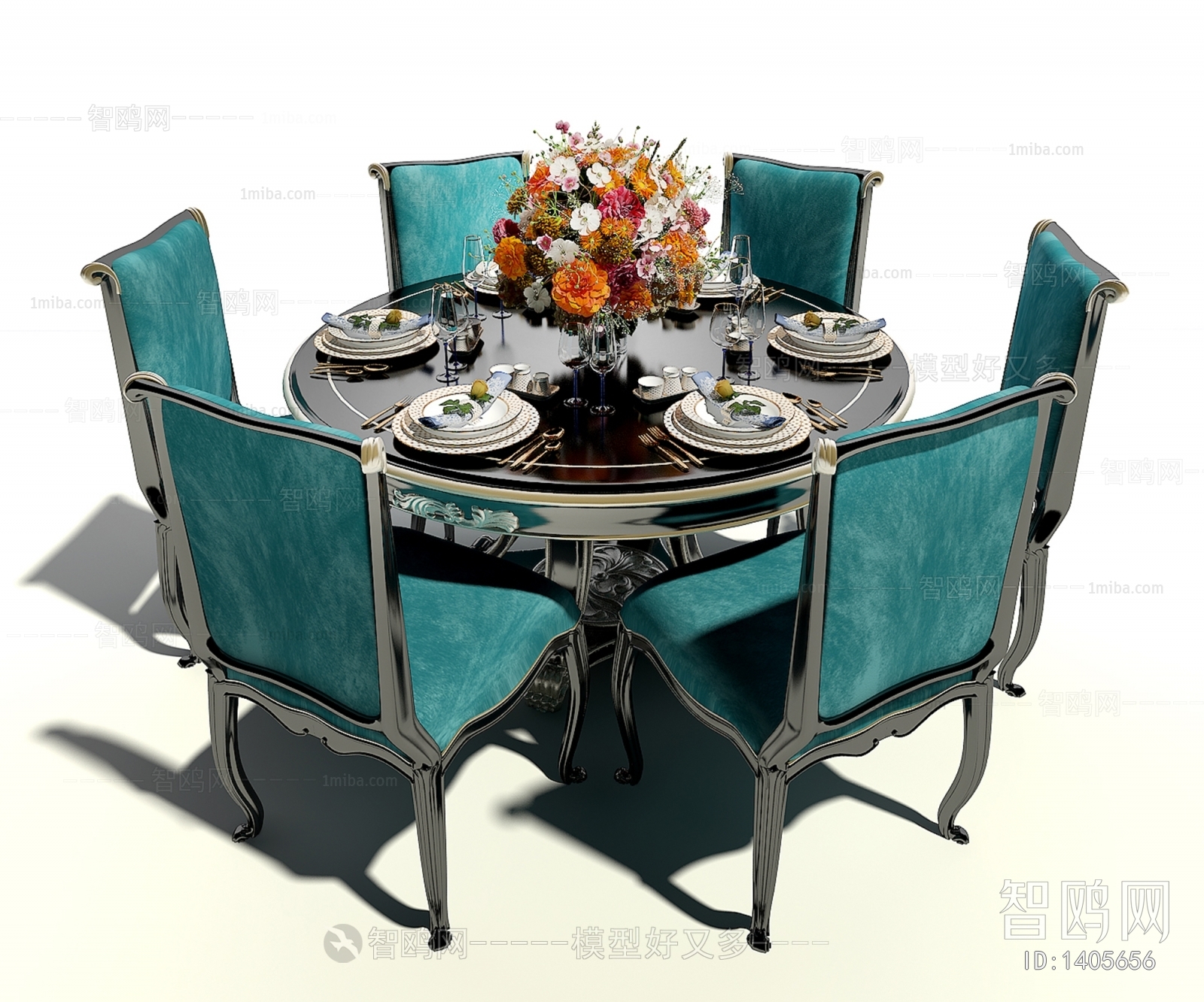 European Style Dining Table And Chairs