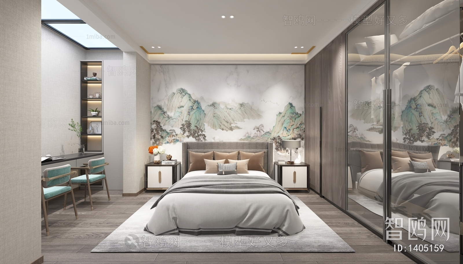 New Chinese Style Bedroom