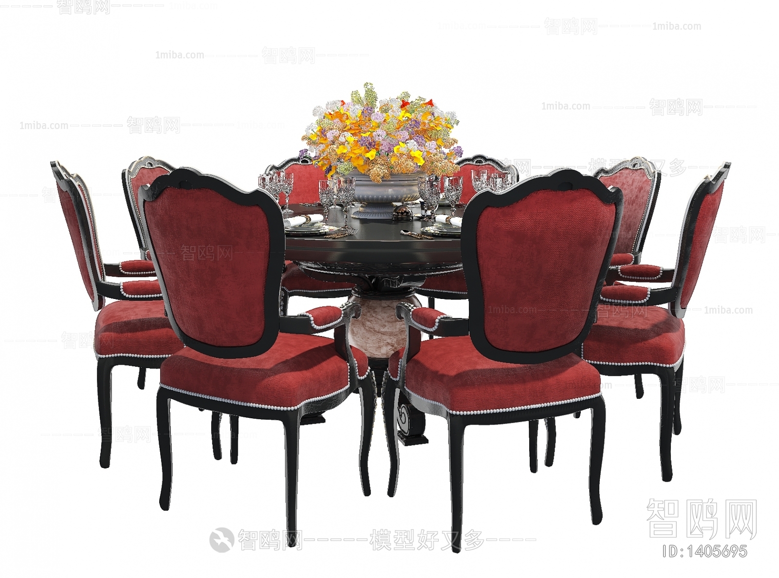 欧式餐桌椅组合