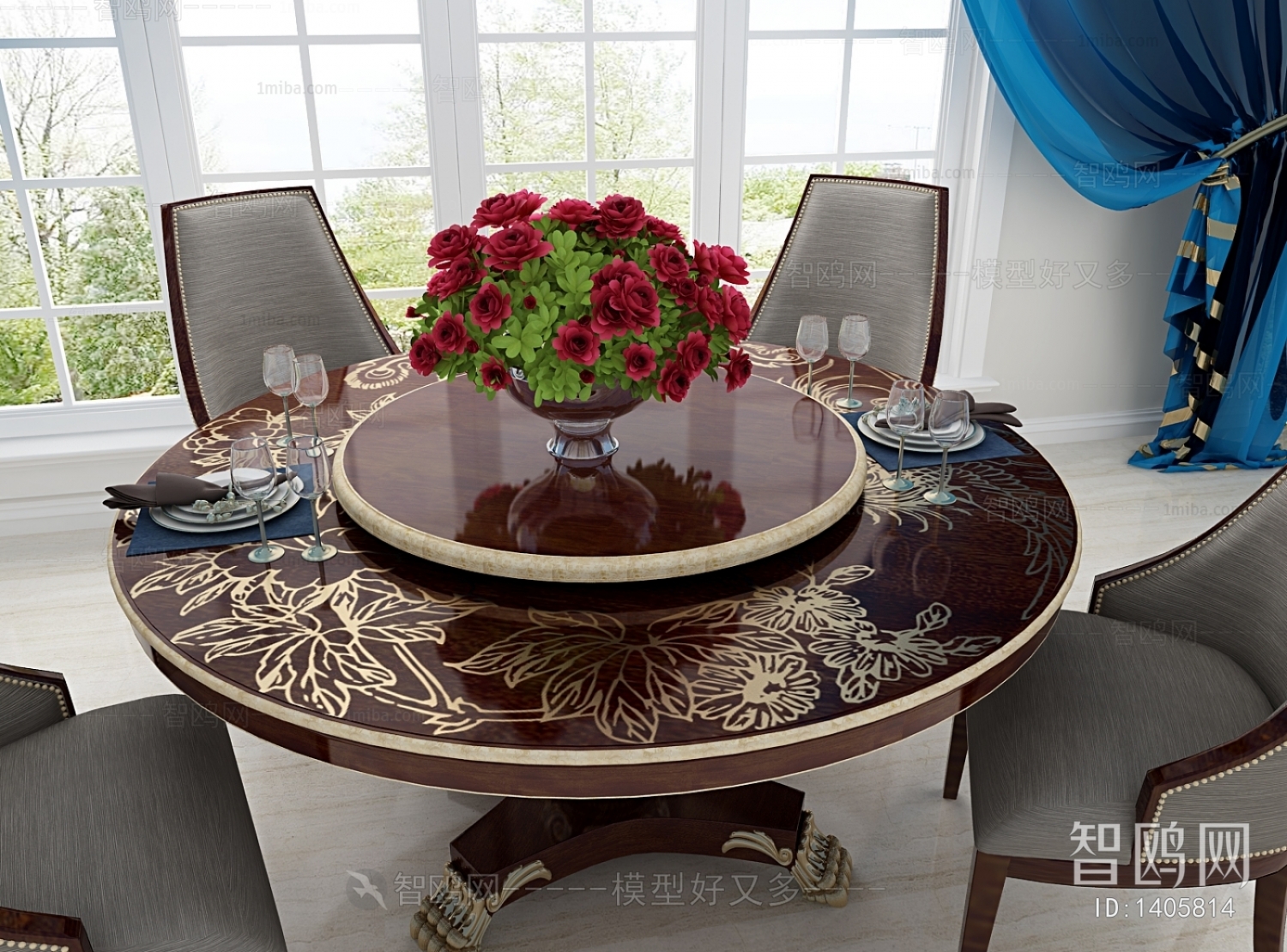 European Style Dining Table And Chairs