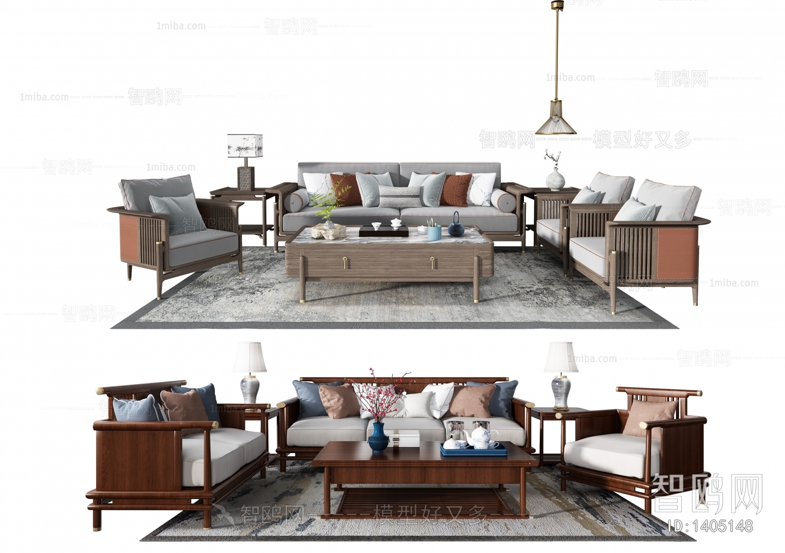 New Chinese Style Sofa Combination