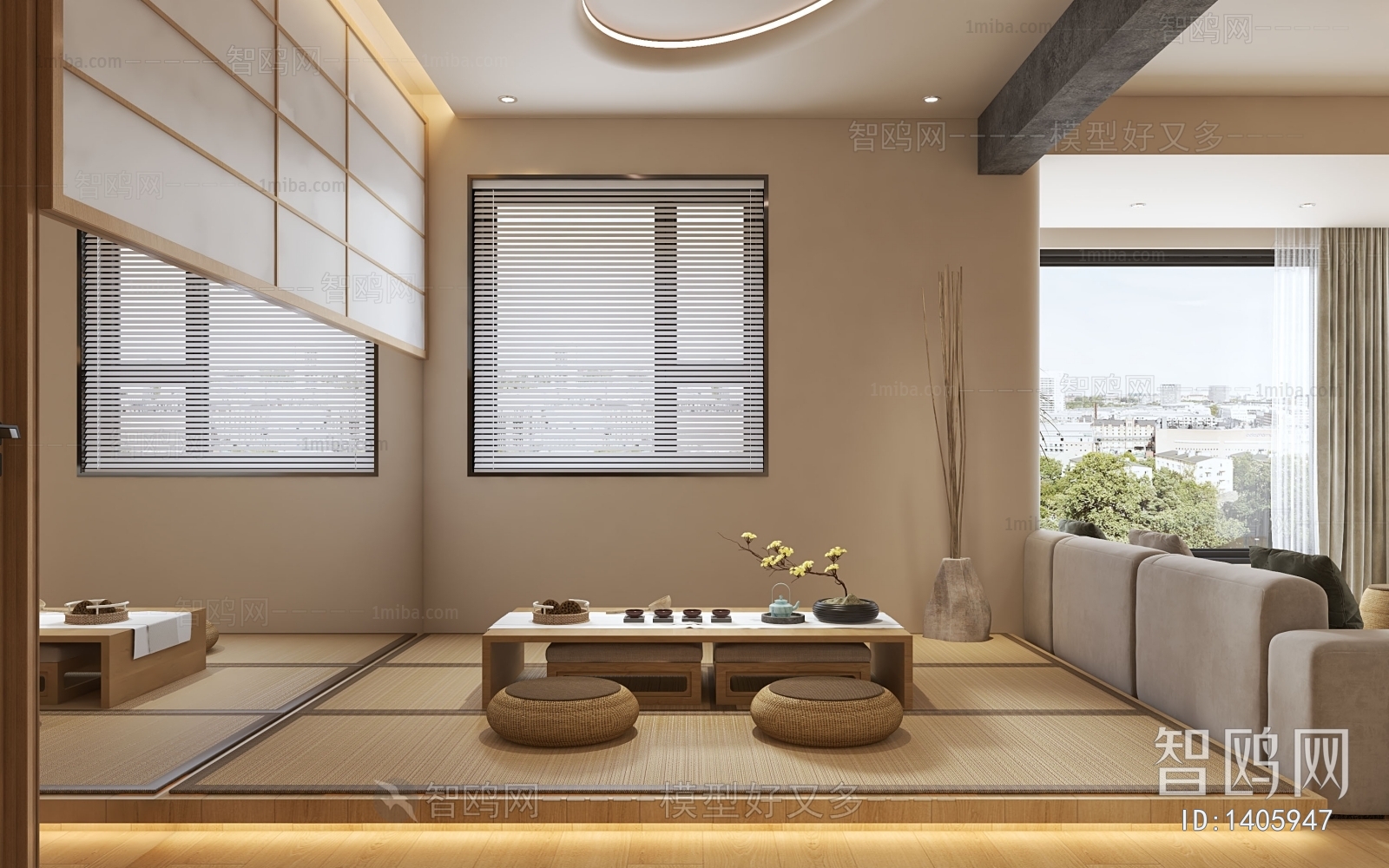 Japanese Style Wabi-sabi Style A Living Room