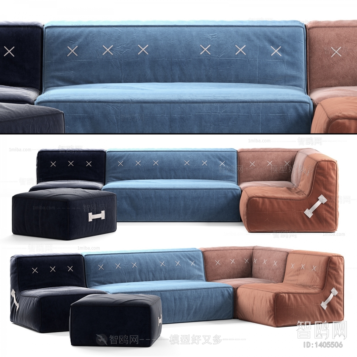 Modern Multi Person Sofa