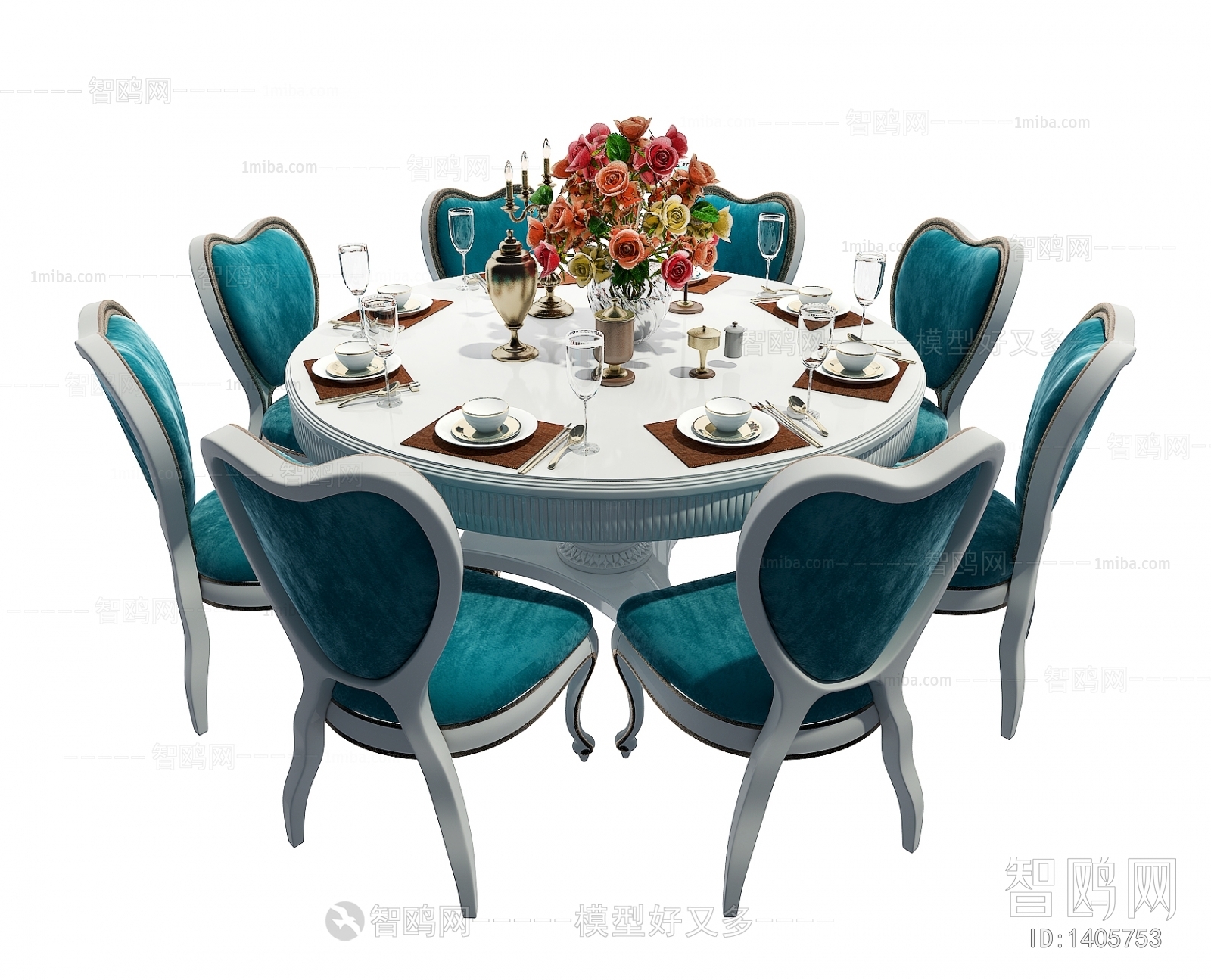 European Style Dining Table And Chairs