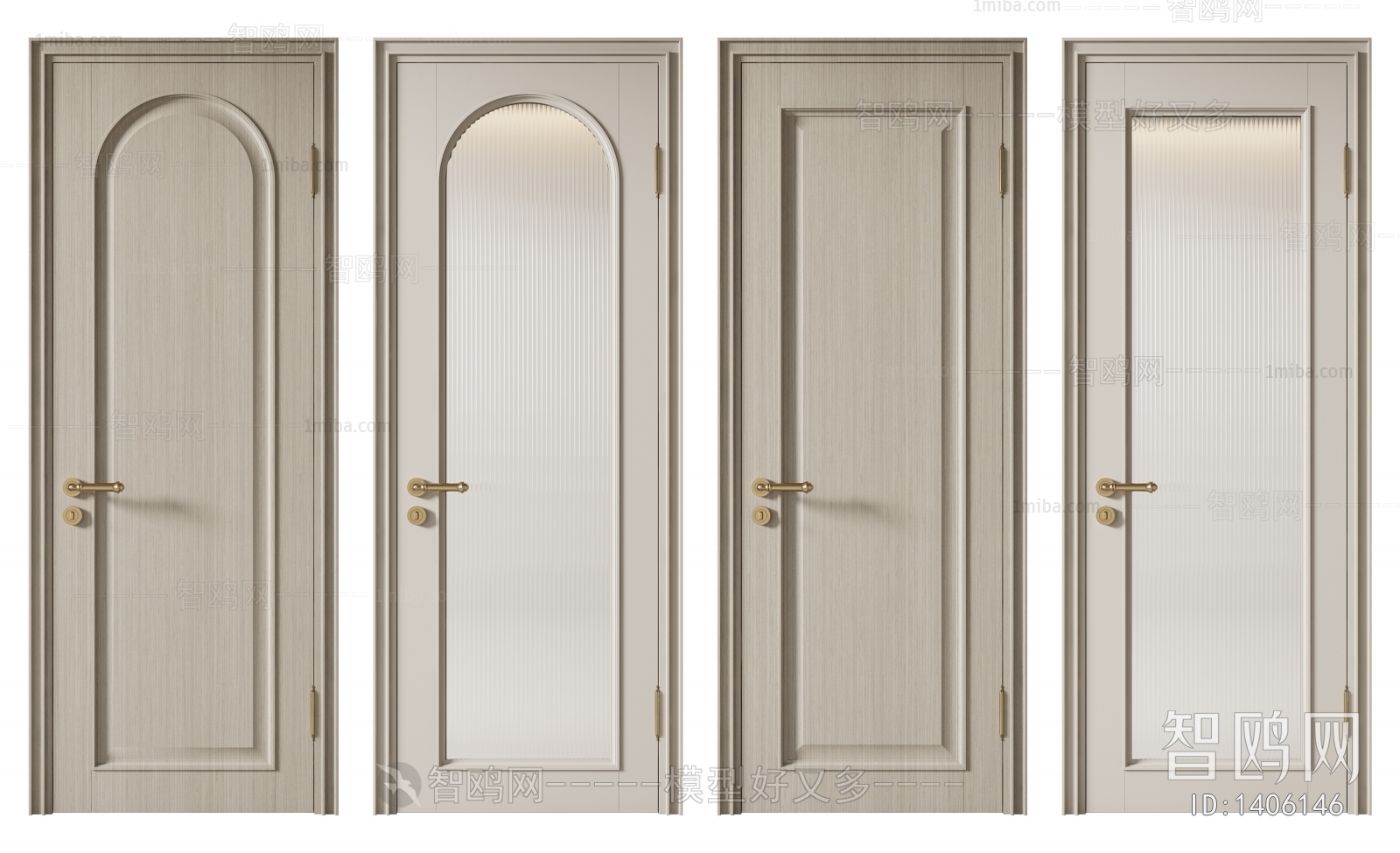 Simple European Style Single Door