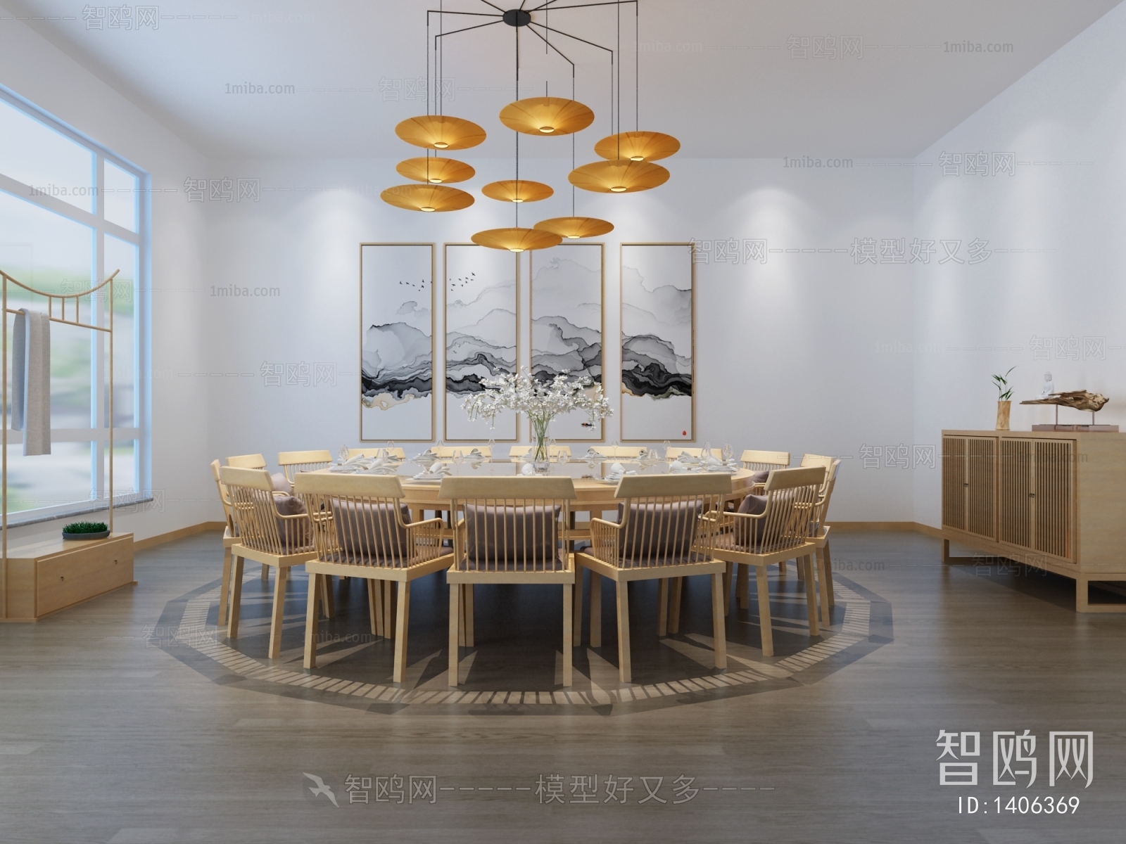 New Chinese Style Dining Room