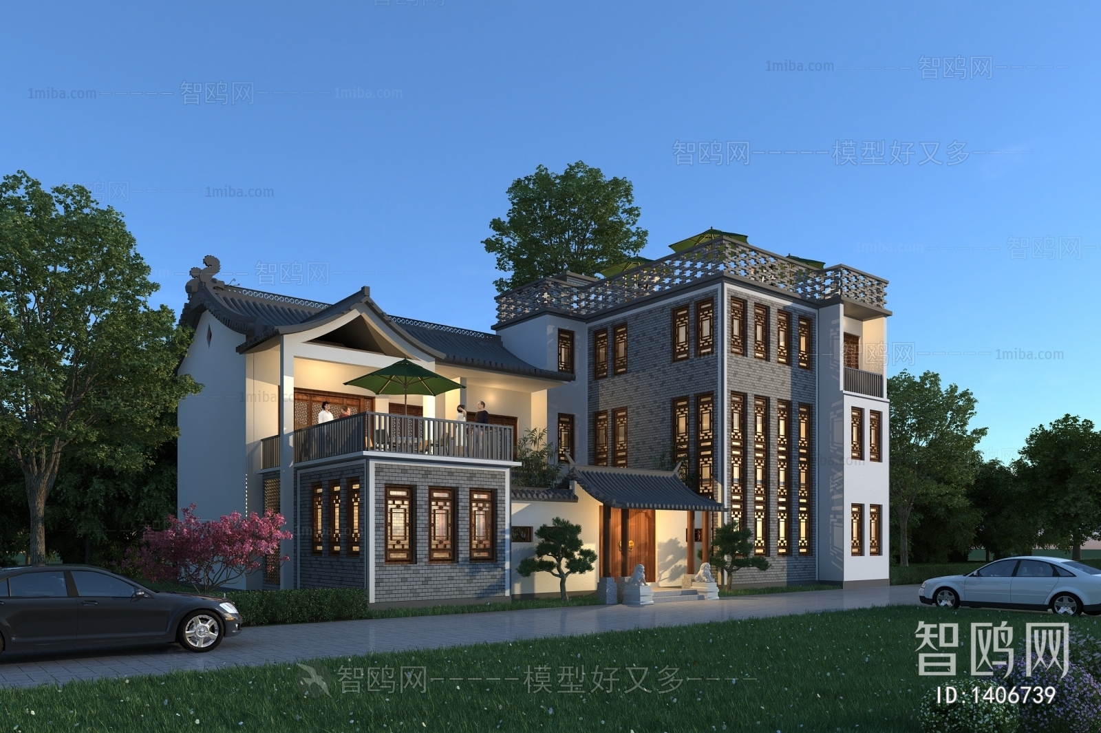 Chinese Style Villa Appearance