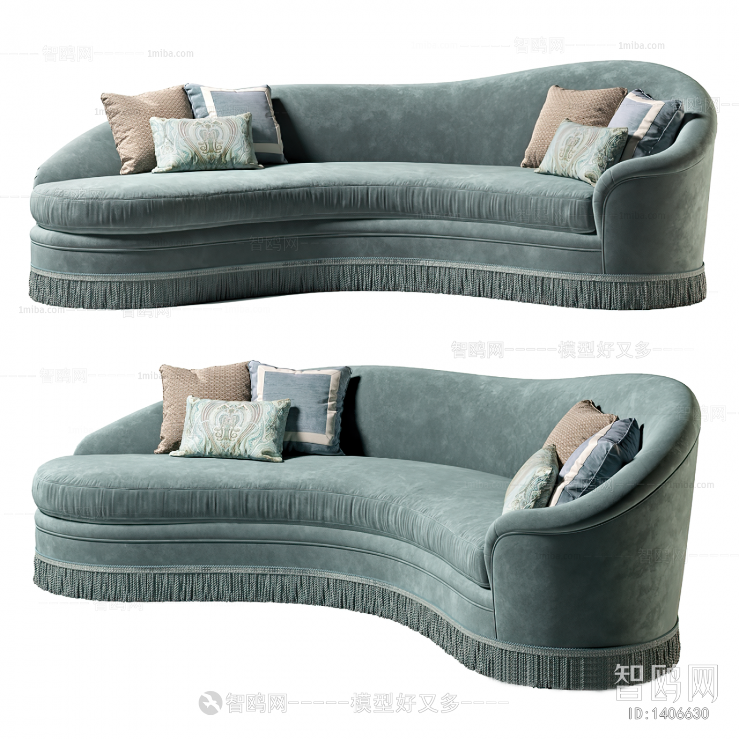 Simple European Style Curved Sofa