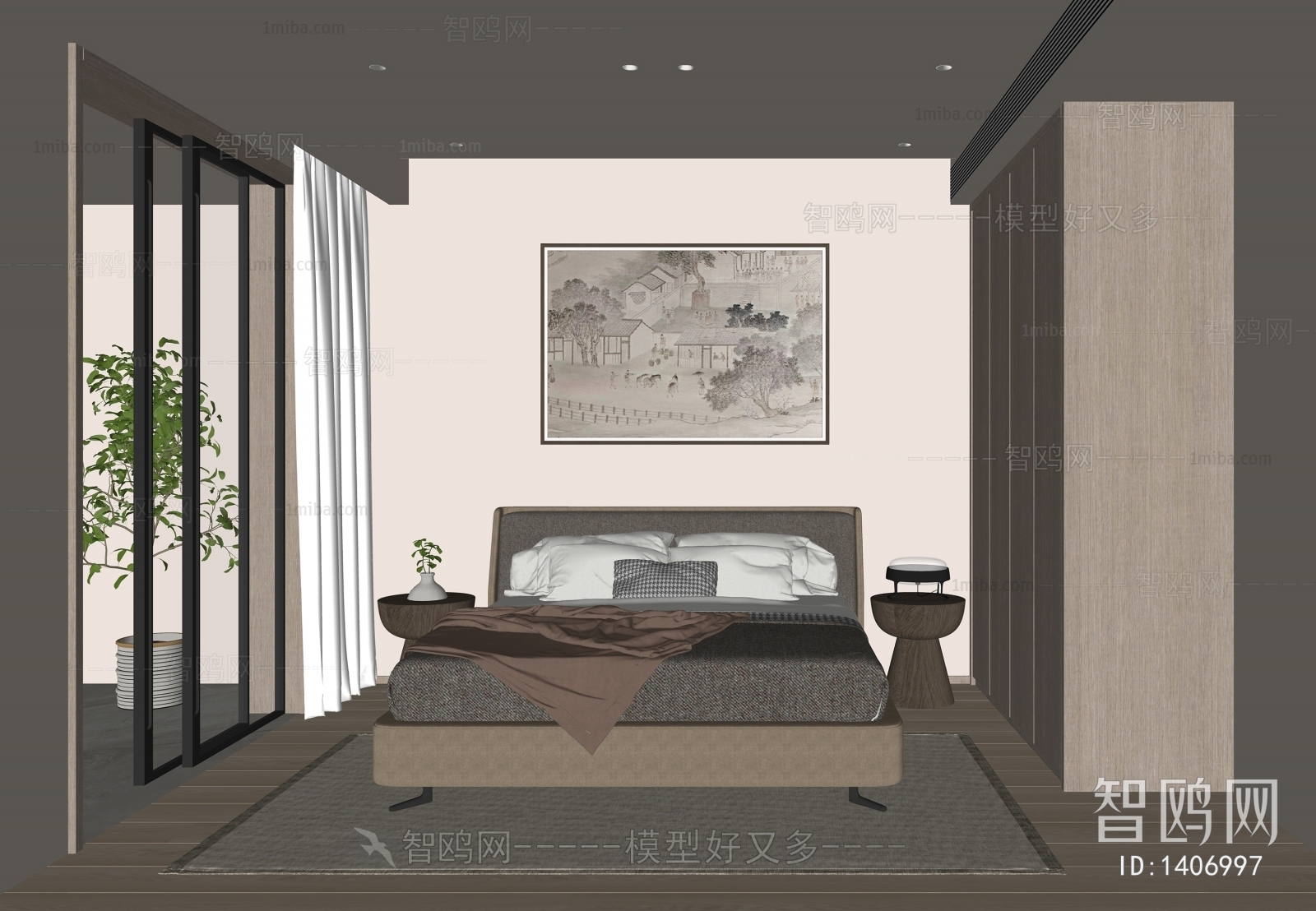 Wabi-sabi Style Bedroom