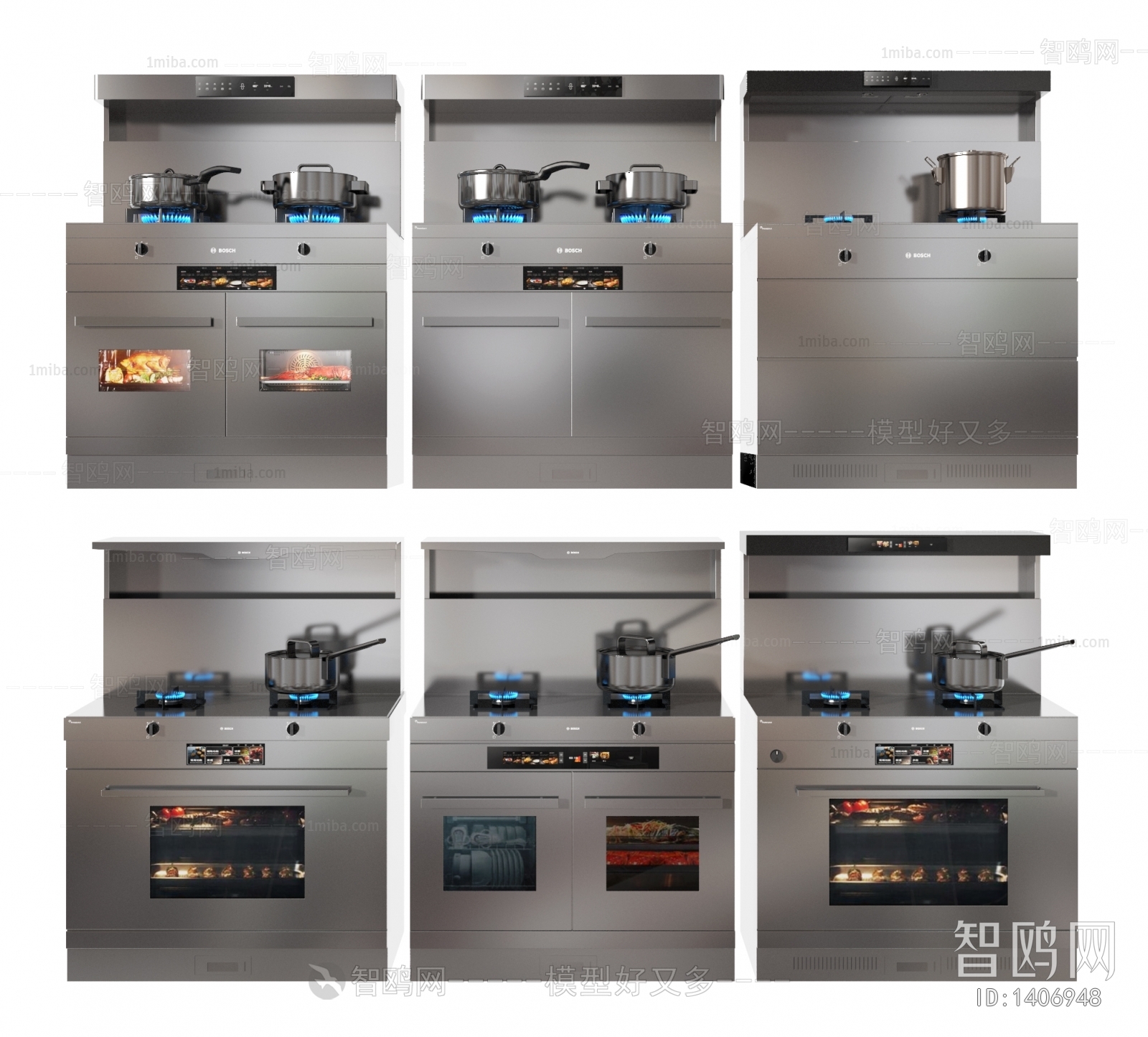 Modern Kitchen Electric Gas Range