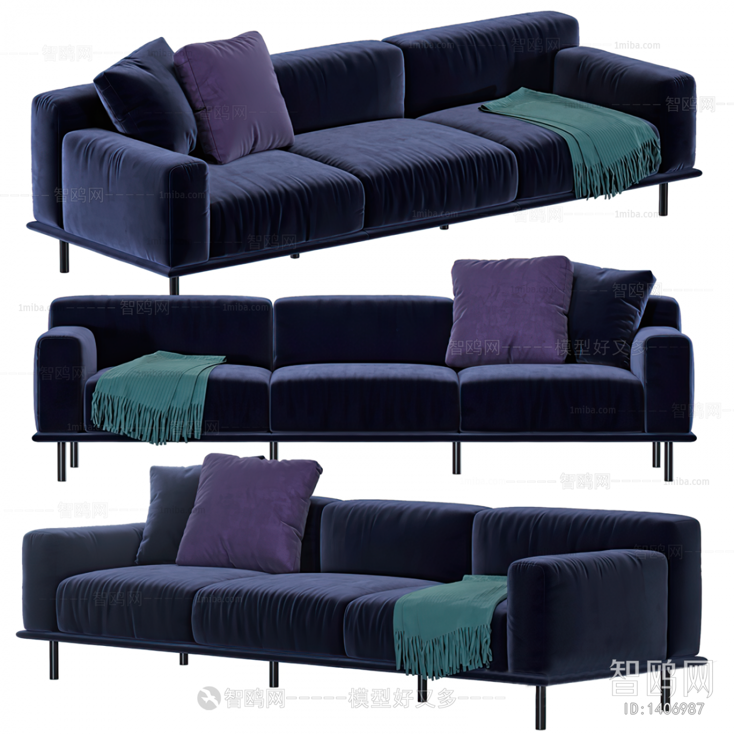 Modern Three-seat Sofa