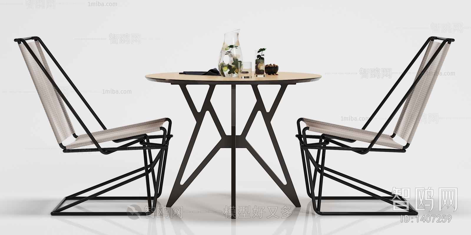 Industrial Style Leisure Table And Chair