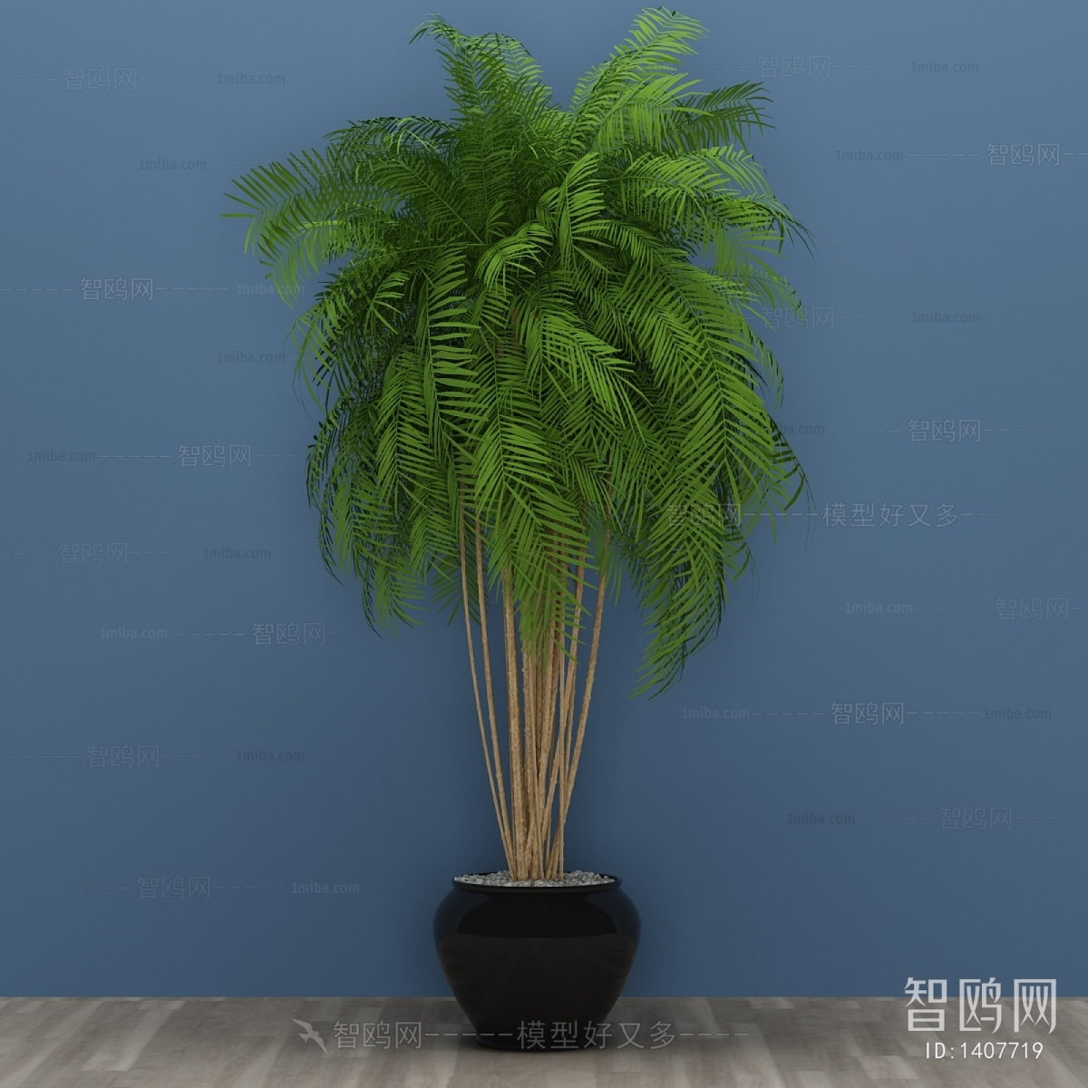 Modern Potted Green Plant