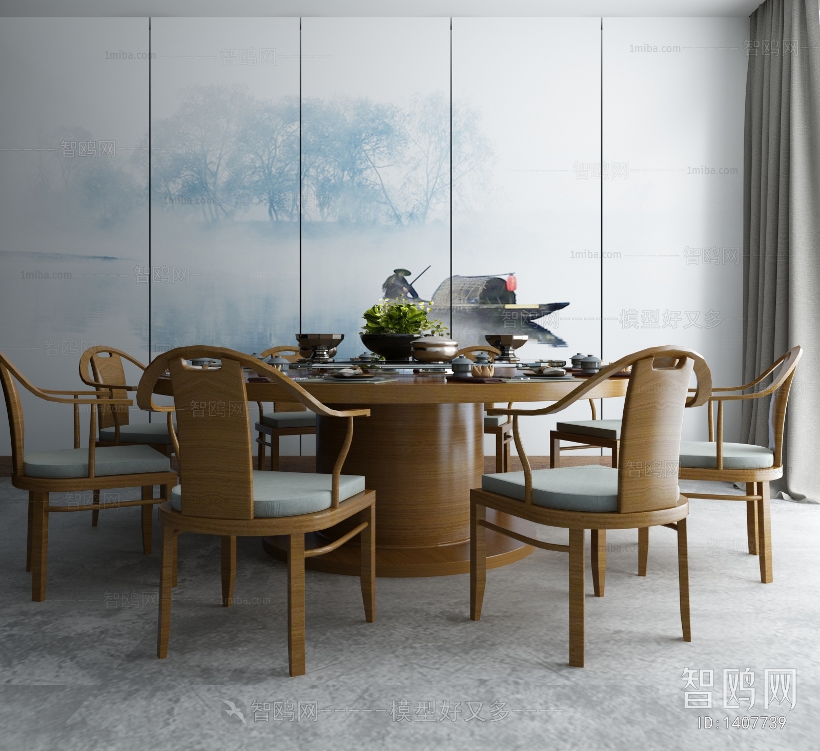 New Chinese Style Dining Table And Chairs