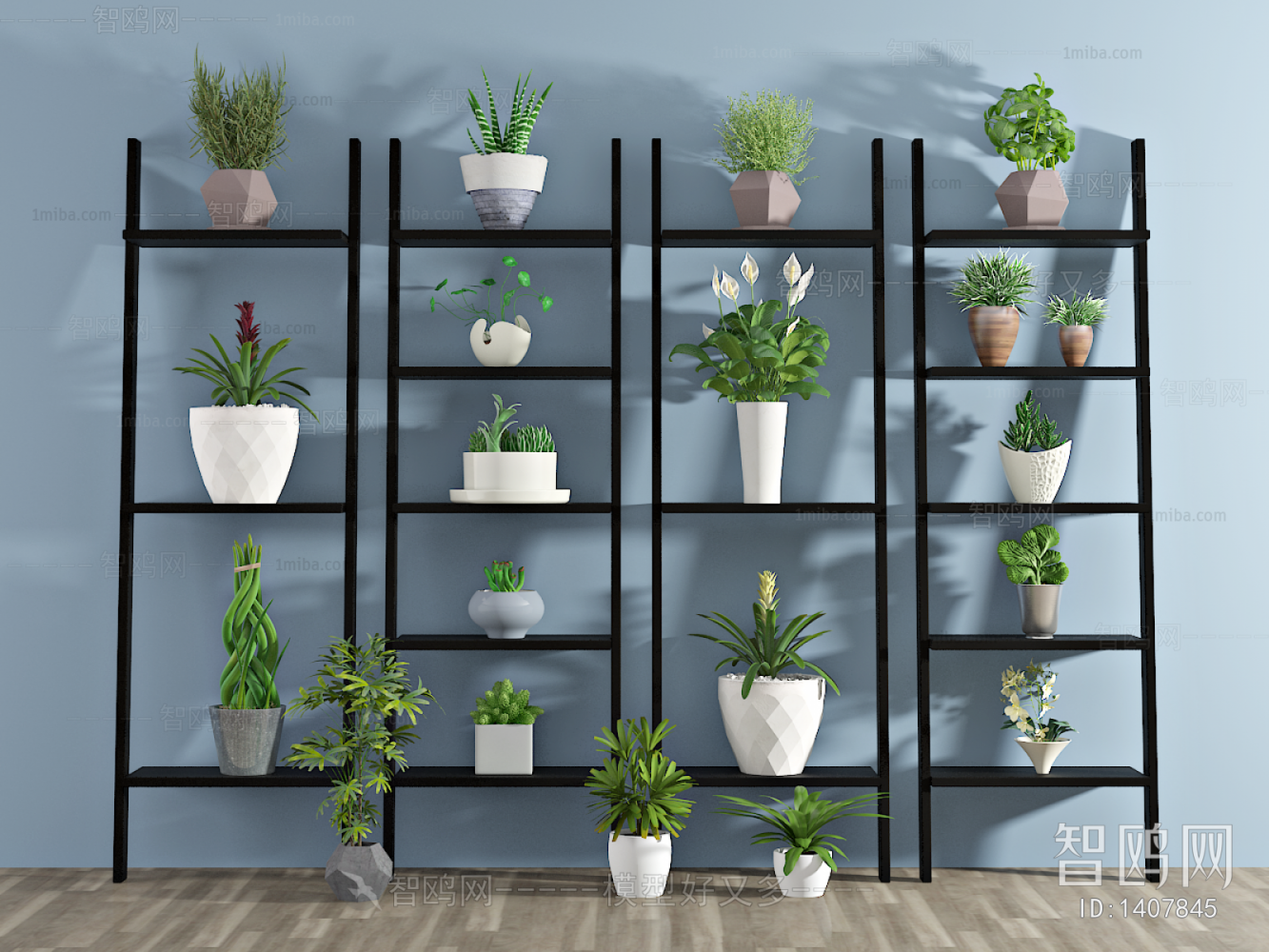 Modern Potted Green Plant