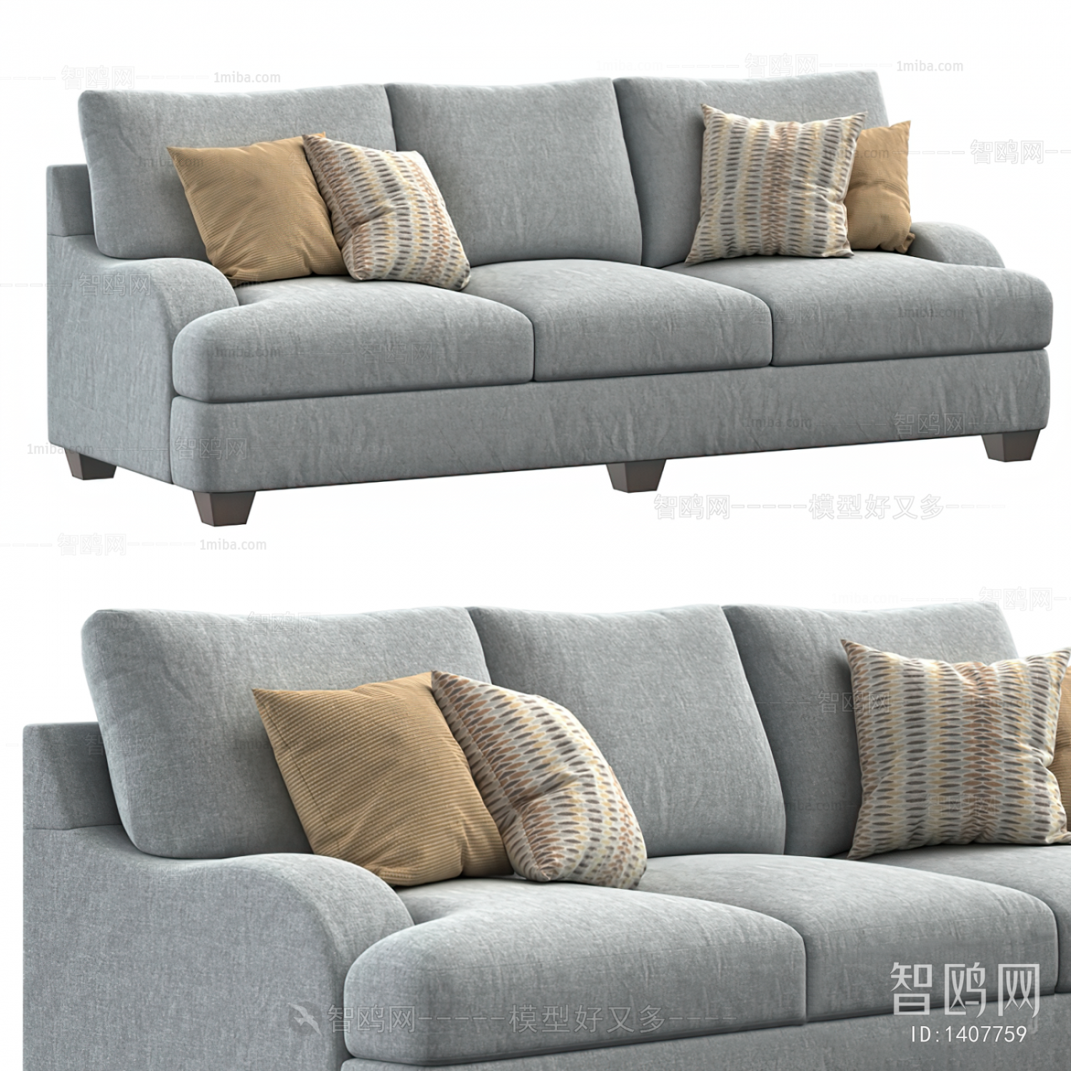 Modern Three-seat Sofa