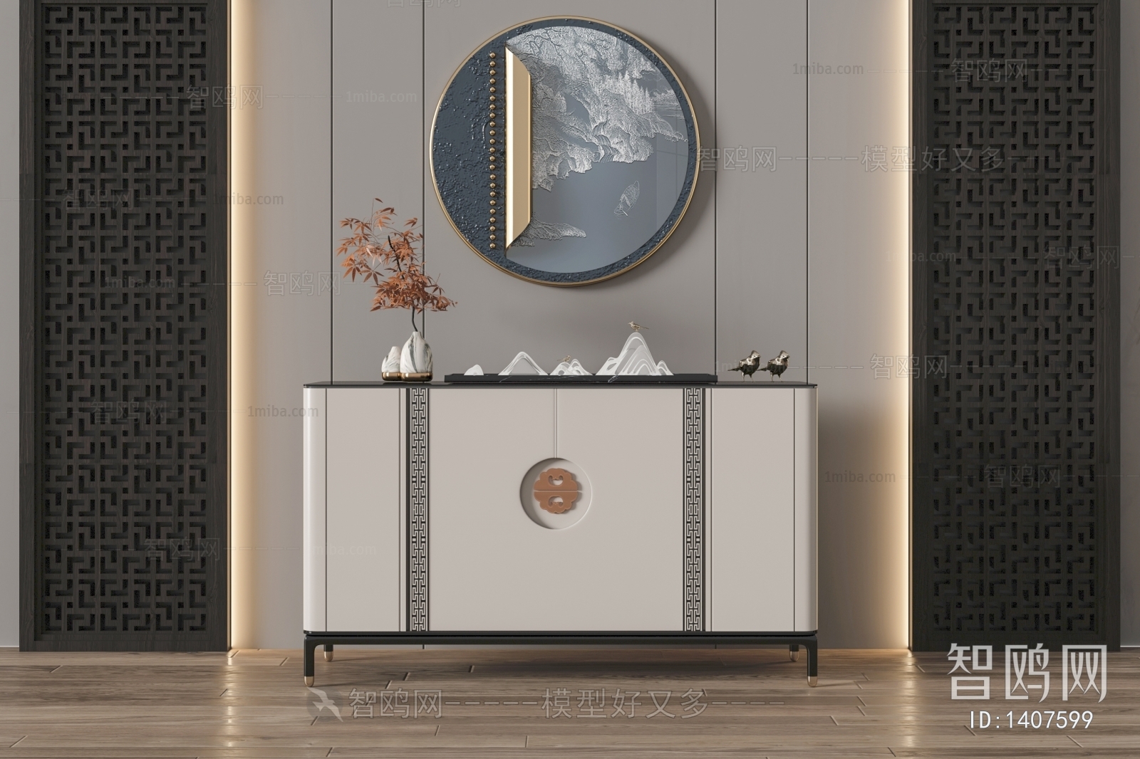 New Chinese Style Side Cabinet/Entrance Cabinet