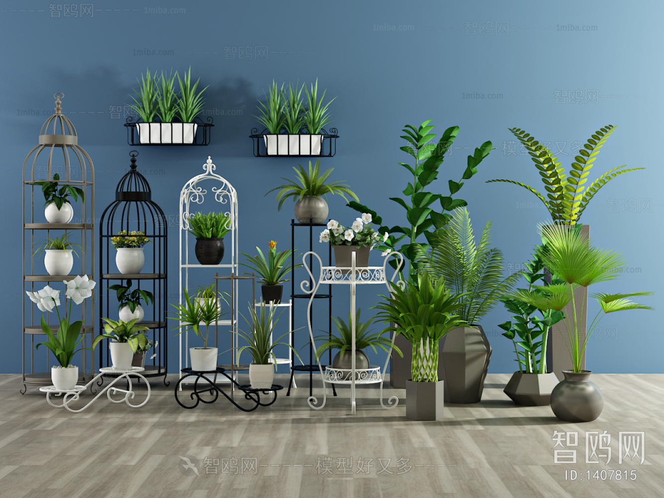 Modern Potted Green Plant