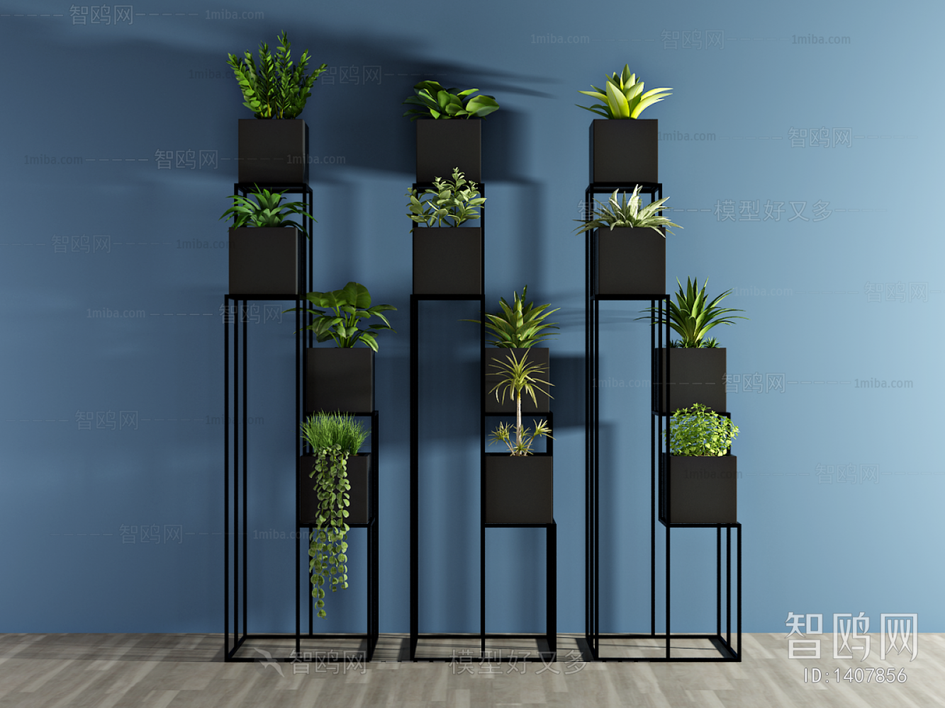 Modern Potted Green Plant