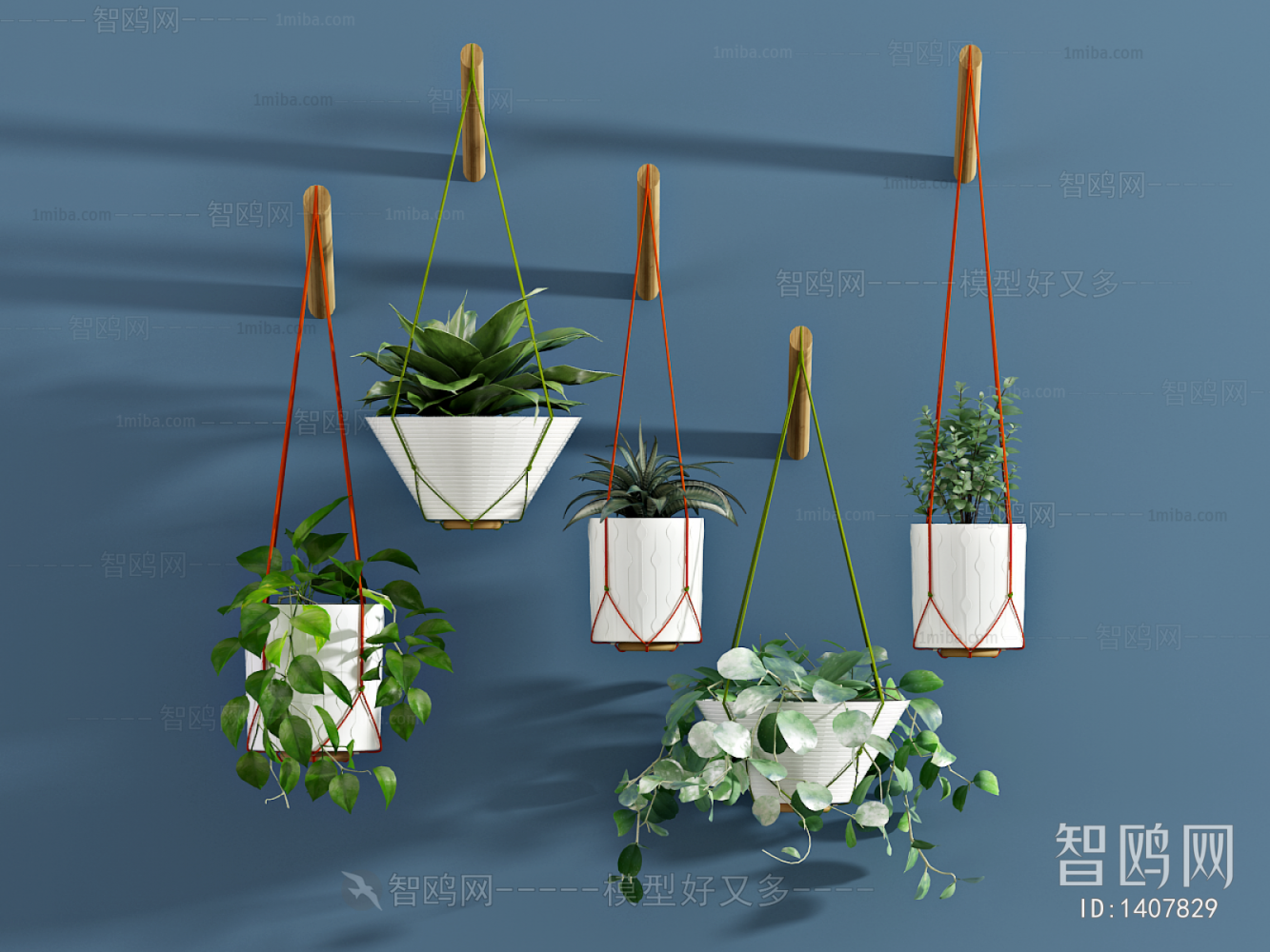 Modern Potted Green Plant