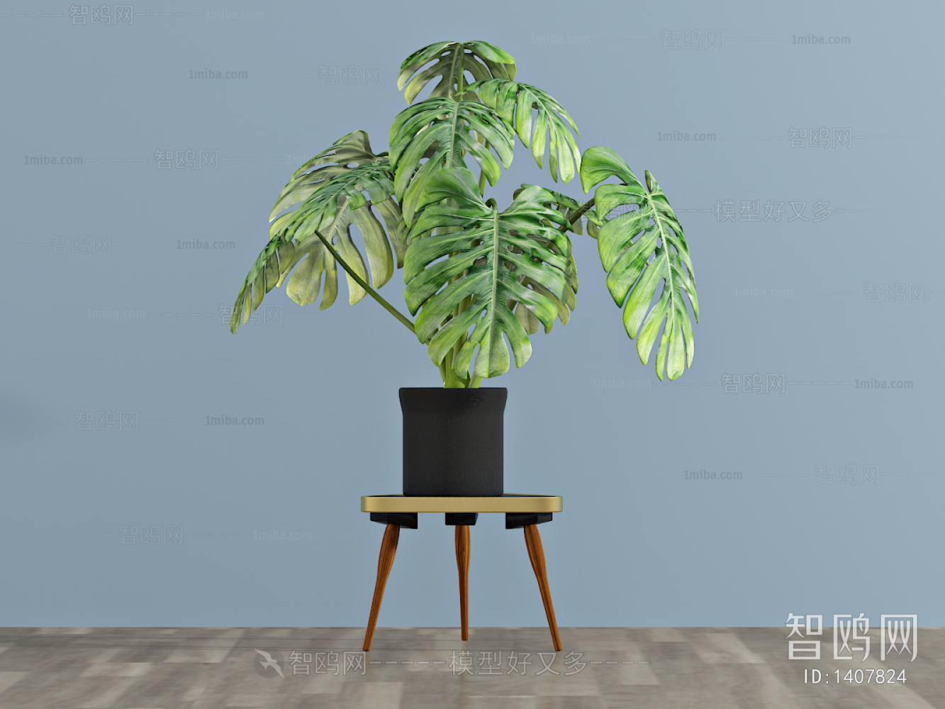 Modern Potted Green Plant