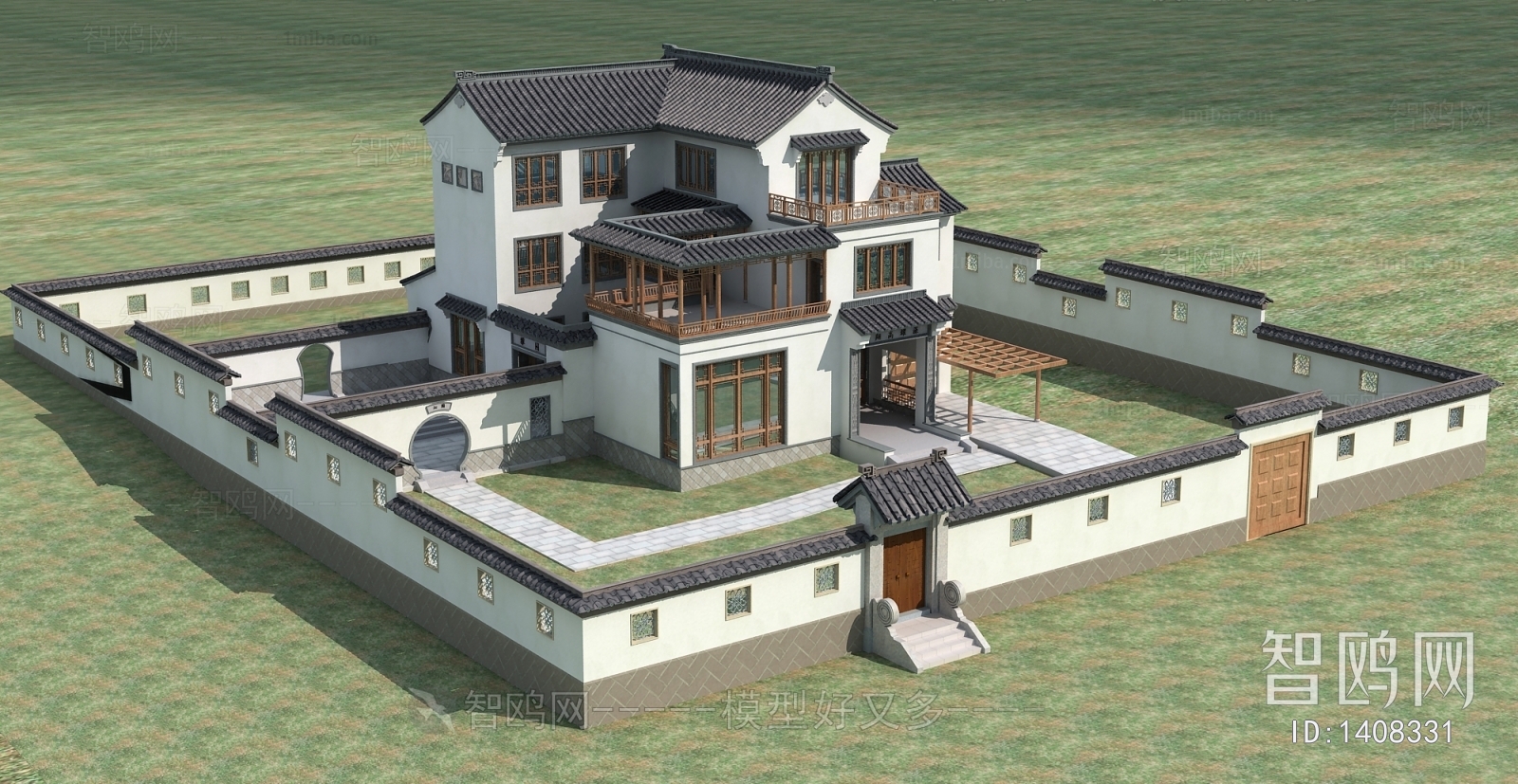 New Chinese Style Villa Appearance