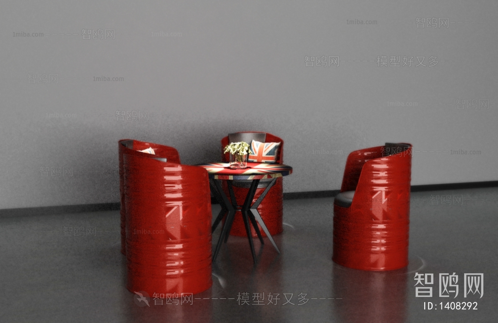 工业风油漆桶休闲桌椅组合