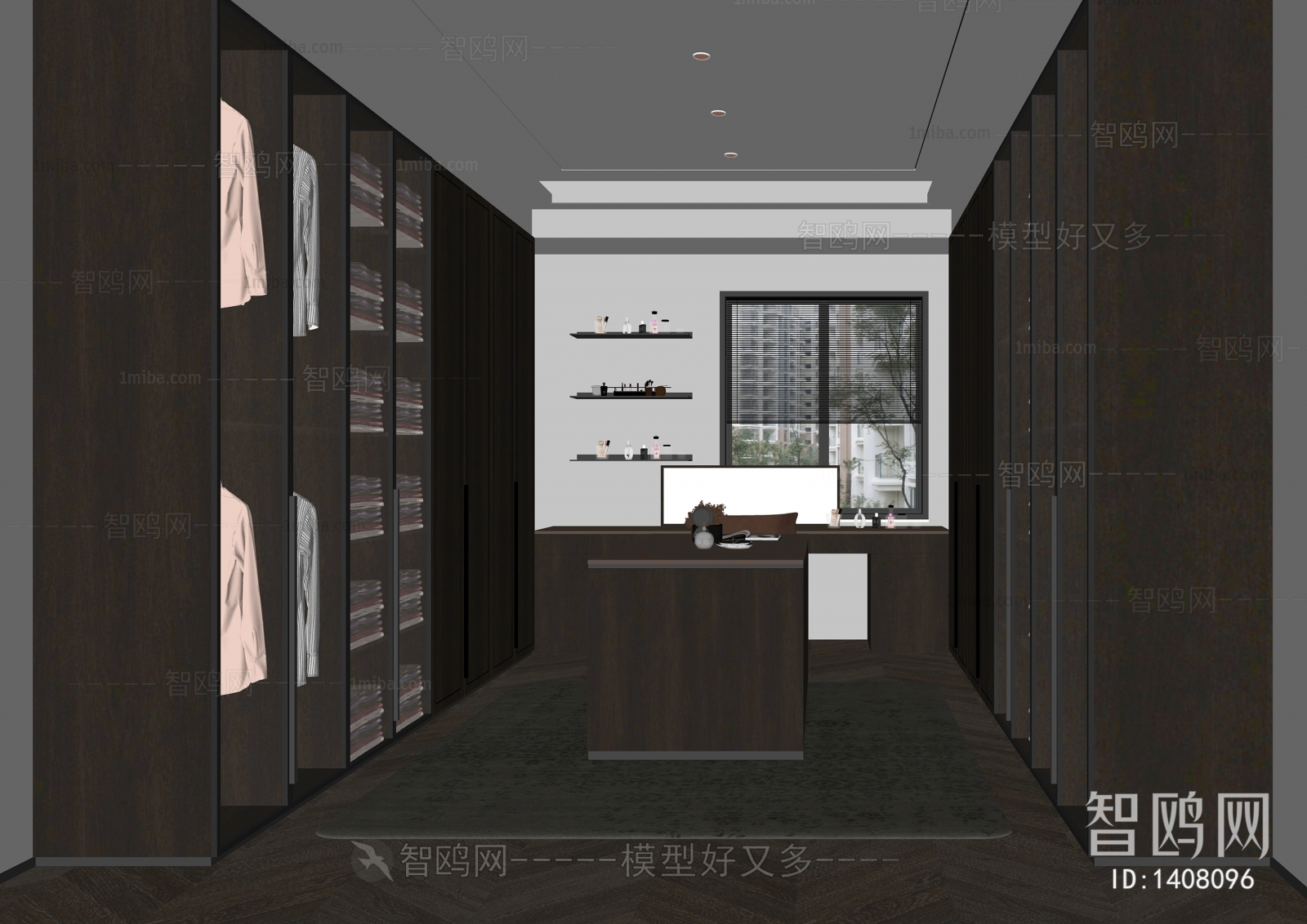 New Chinese Style Clothes Storage Area