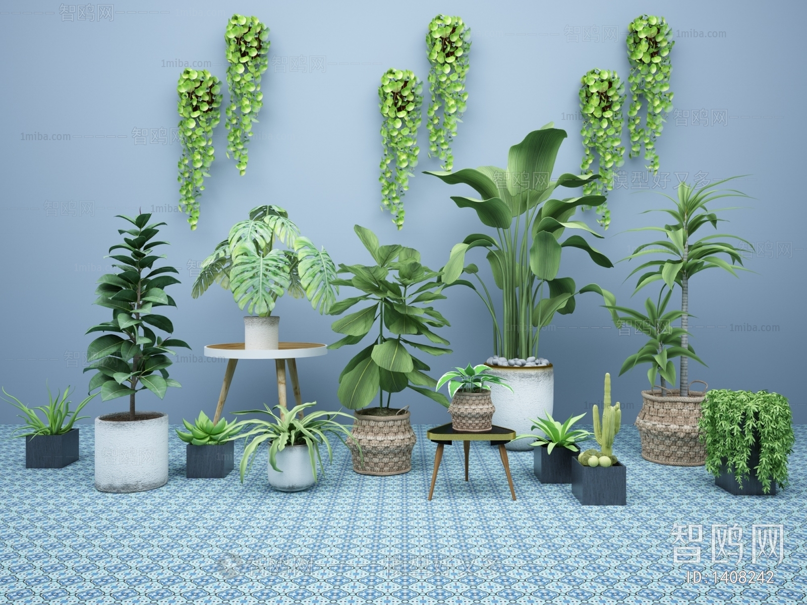 Modern Potted Green Plant