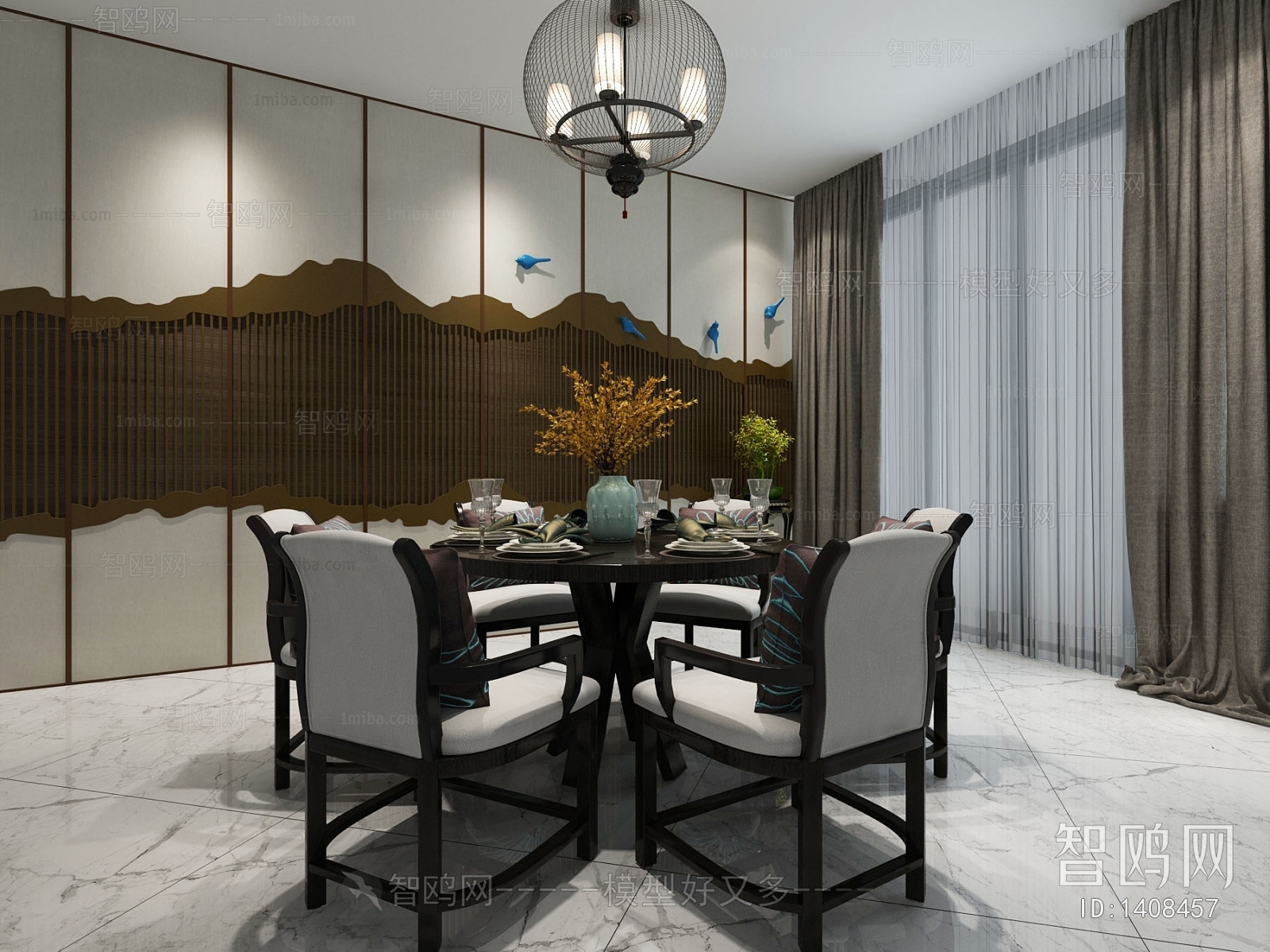 New Chinese Style Dining Room