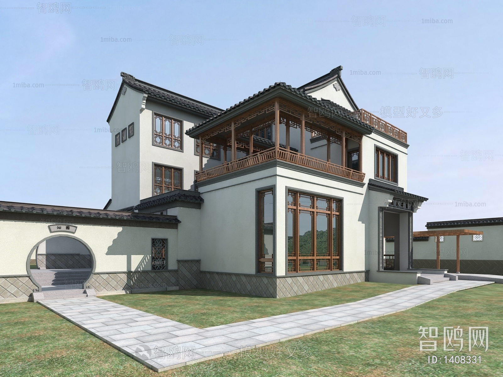 New Chinese Style Villa Appearance