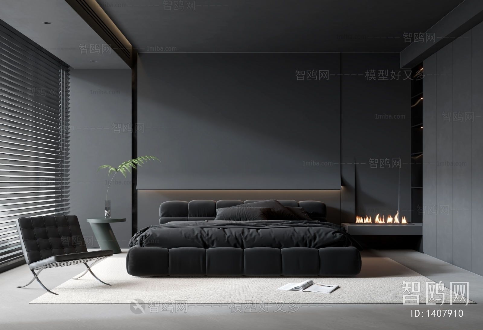 Modern Industrial Style Bedroom