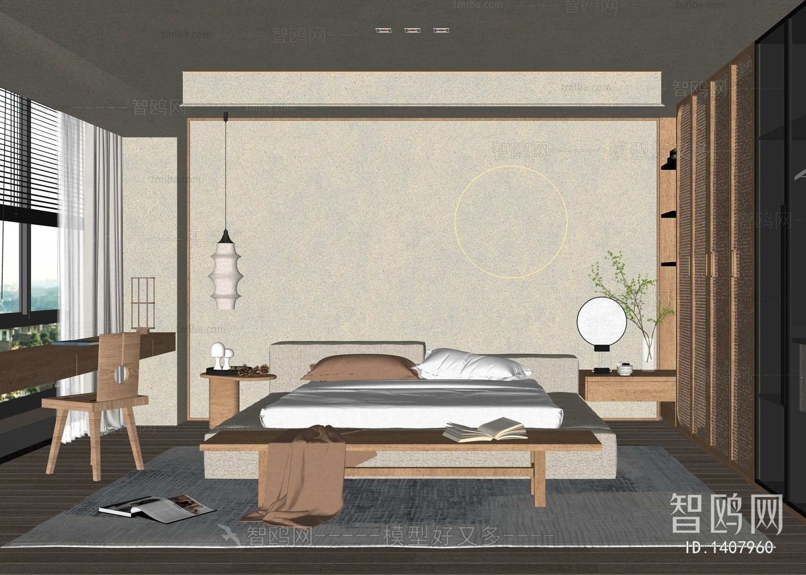 Wabi-sabi Style Bedroom