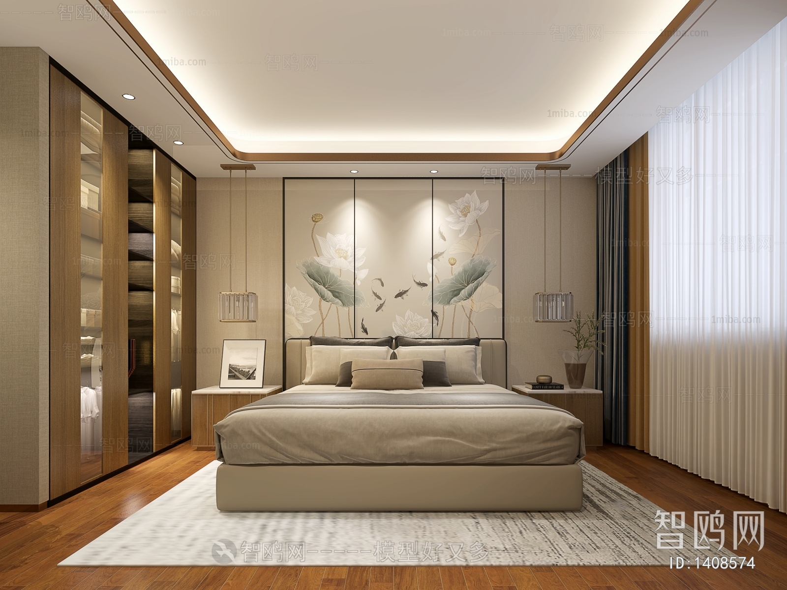 New Chinese Style Bedroom