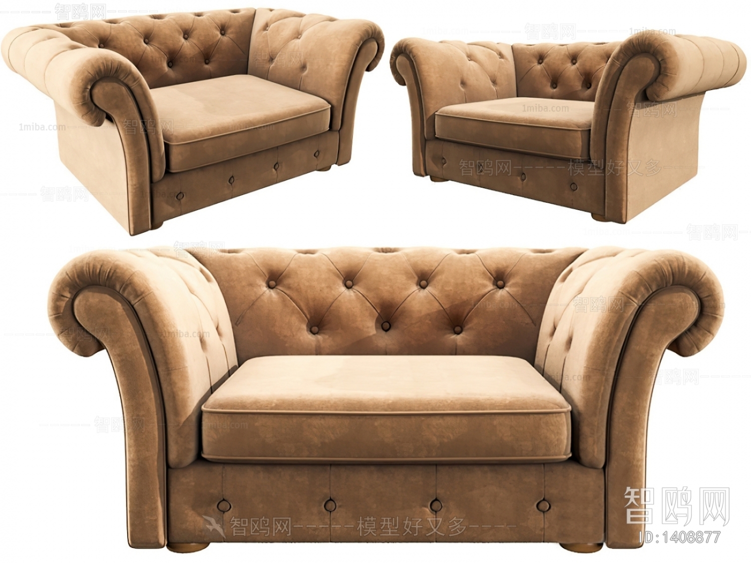 Simple European Style Single Sofa