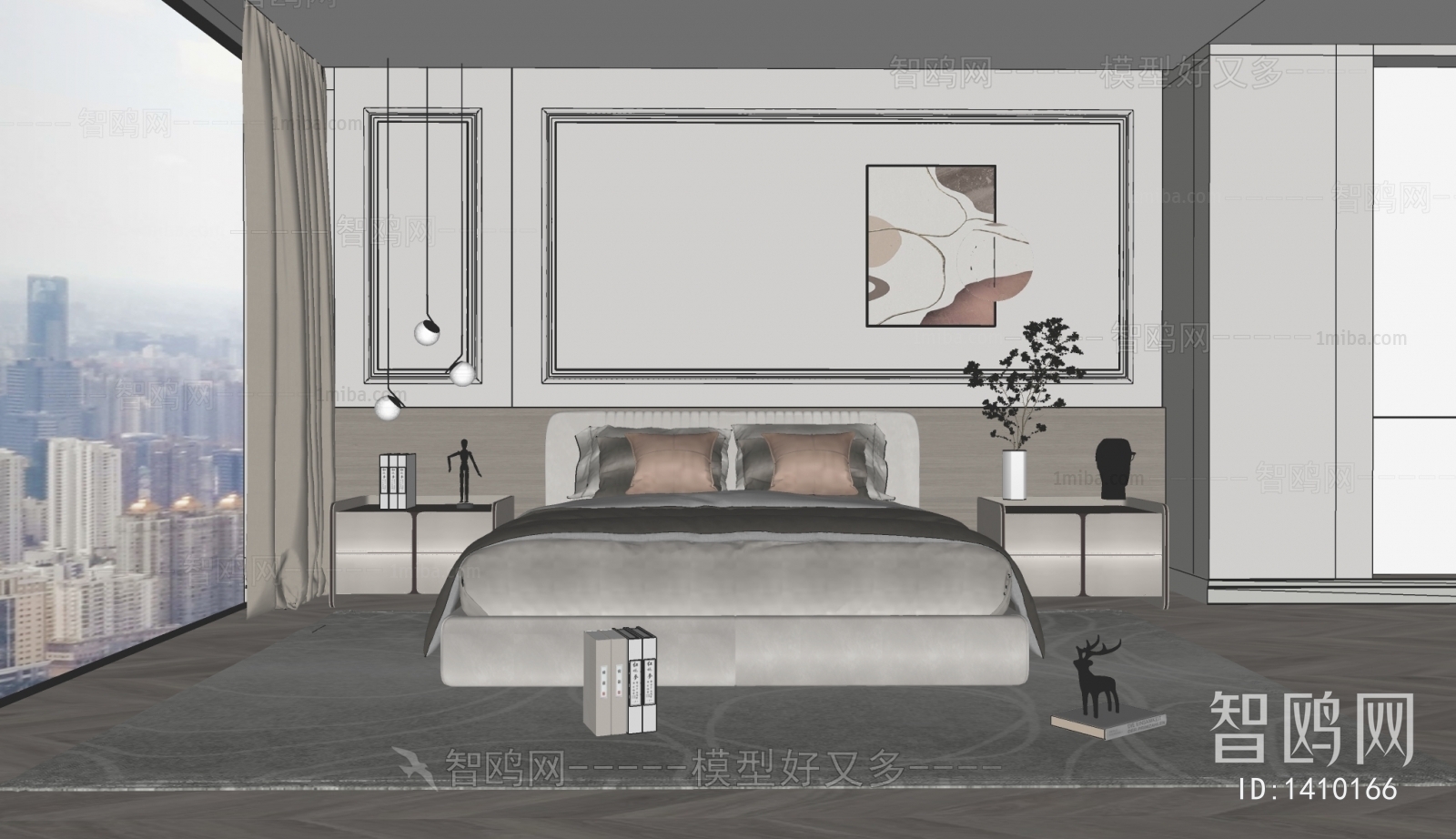 Modern Wabi-sabi Style Bedroom