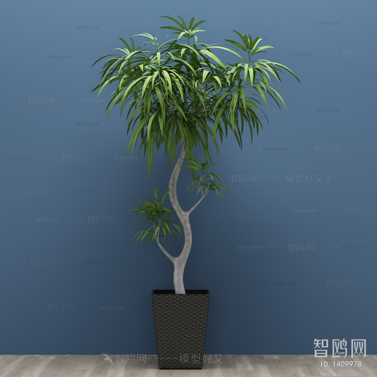 Modern Potted Green Plant