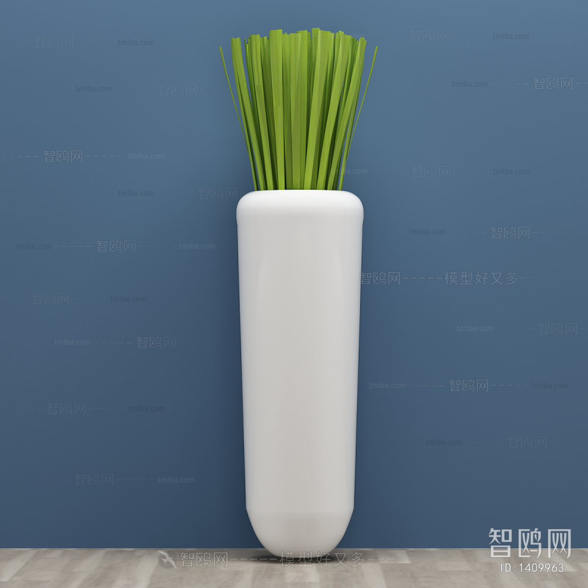 Modern Potted Green Plant