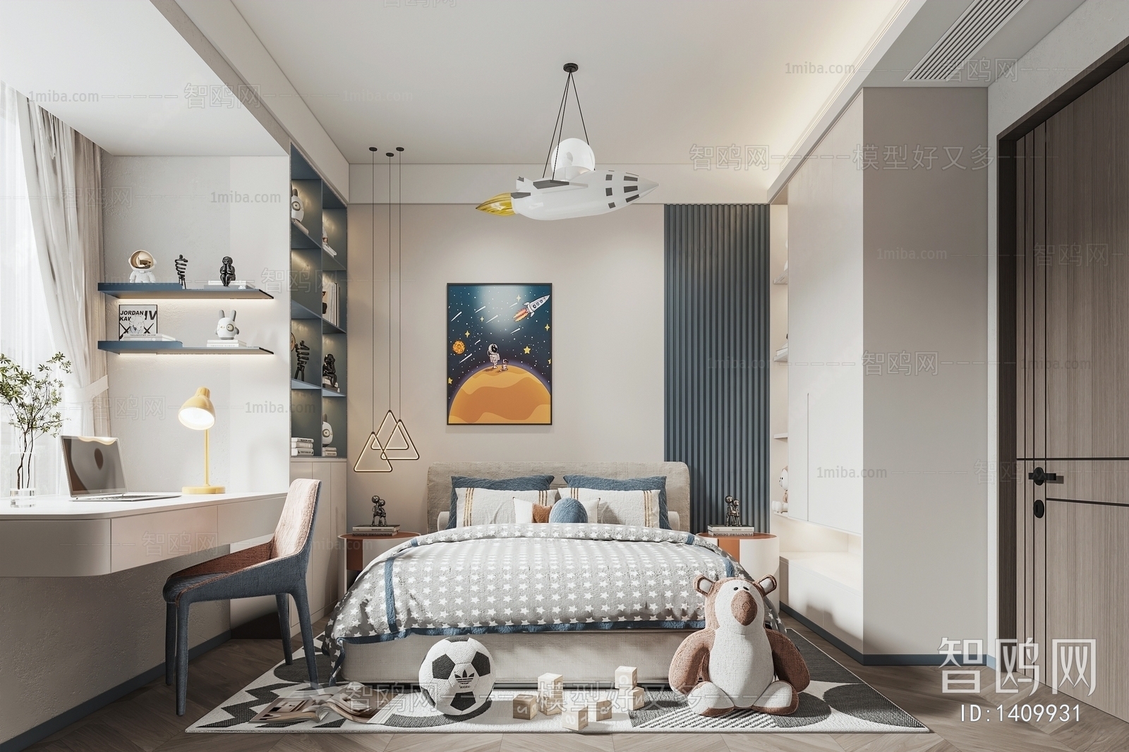 Modern Boy's Room And Son's Room