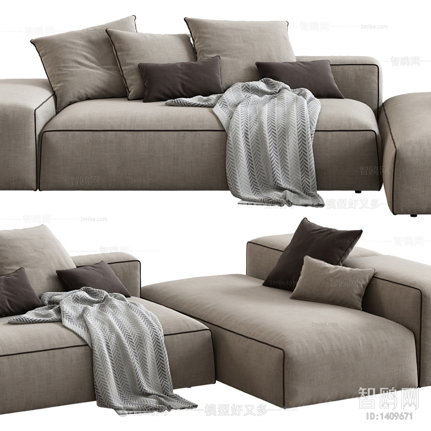 Modern Multi Person Sofa