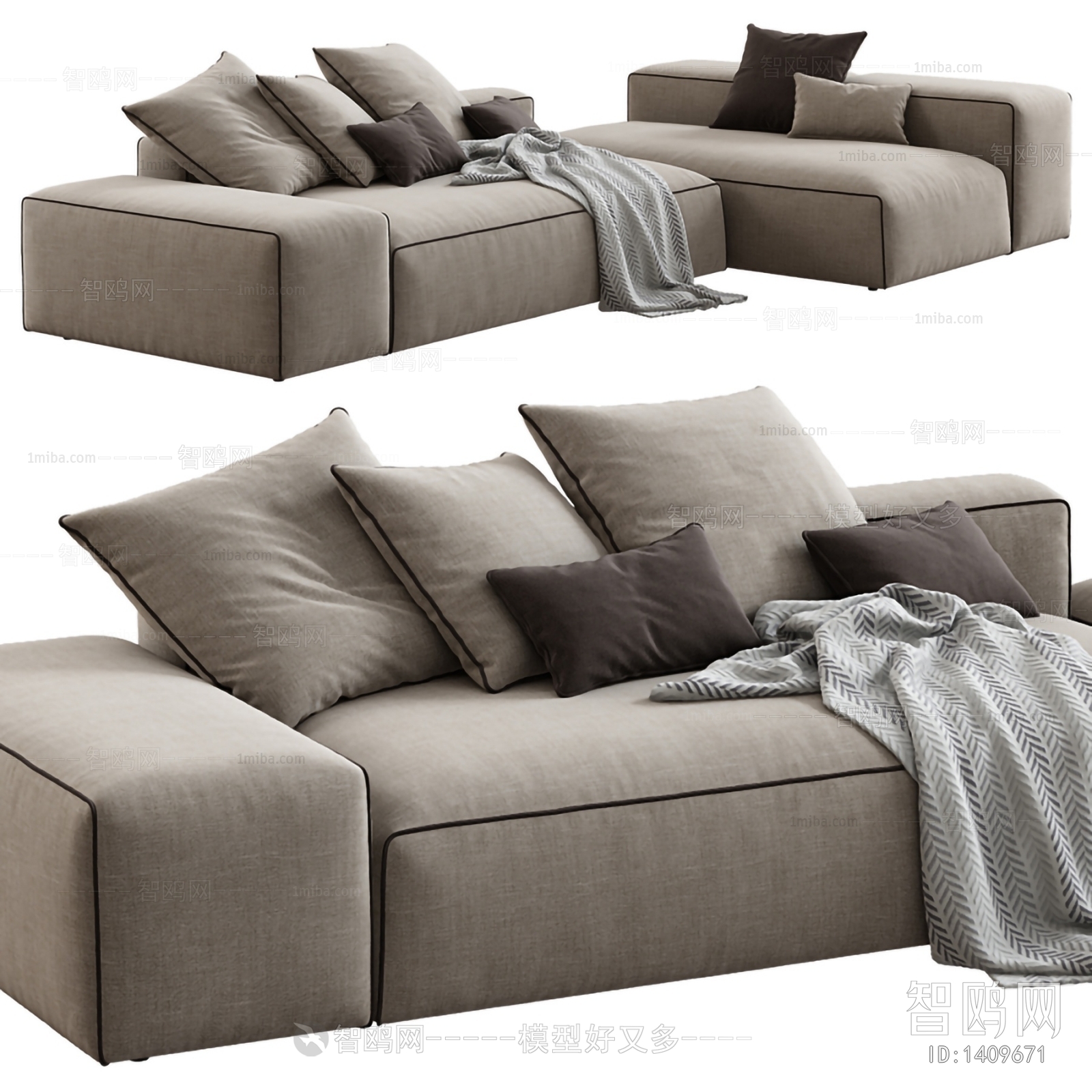 Modern Multi Person Sofa