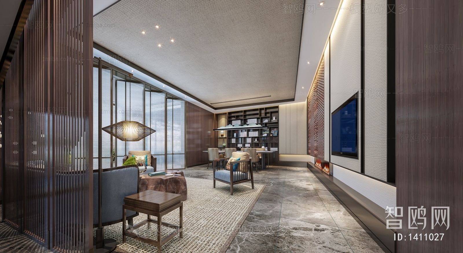 New Chinese Style A Living Room