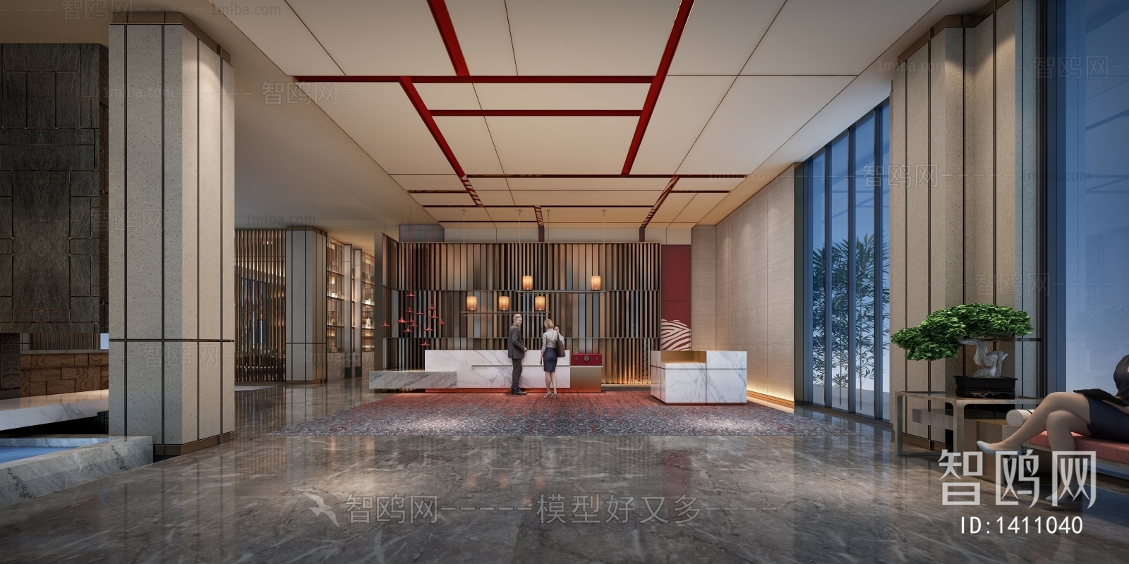 New Chinese Style Lobby Hall