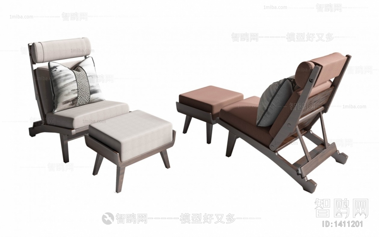 New Chinese Style Lounge Chair